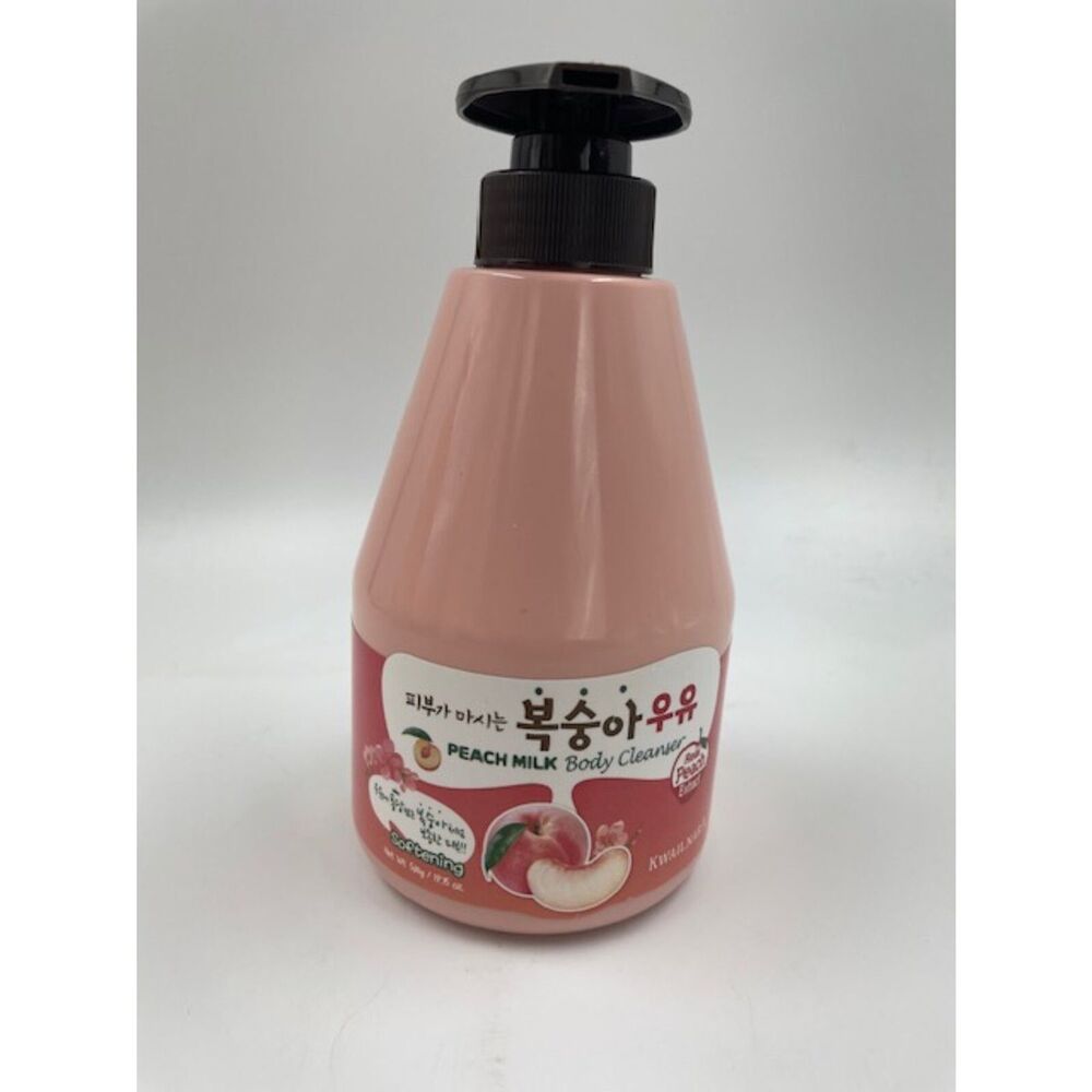 NEW Kwailnara Welcos Korean Peach Milk Body Wash Cleanser Shower Gel 19.7 Oz